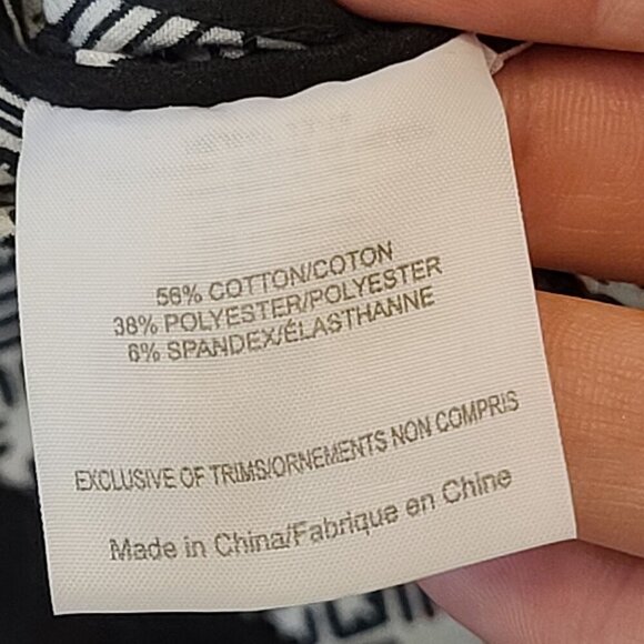 Tory‎ Burch Ivory Black Cotton Jacquard Callie Cropped Pant Size 4 - Picture 8 of 9